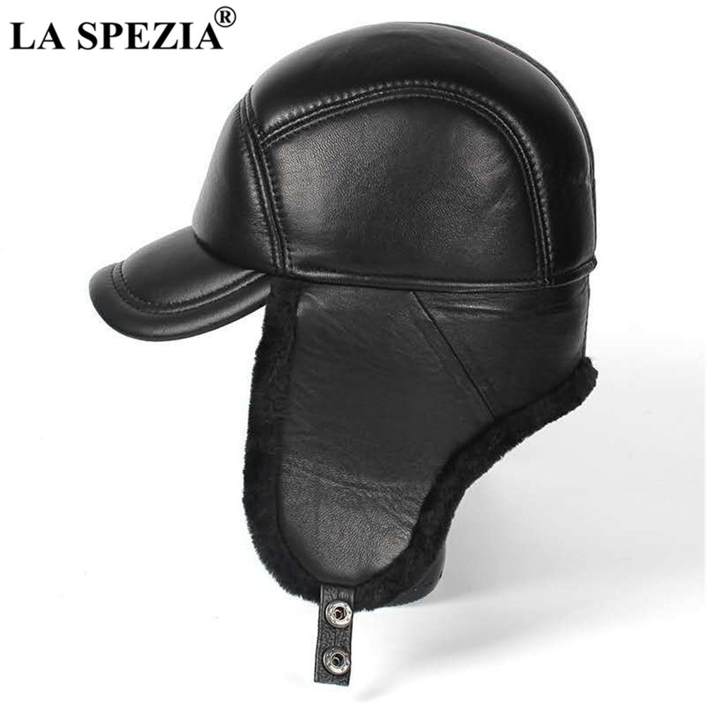 LA SPEZIA Winter Hat Men Genui - Winter Trapper Hat 评论和价格