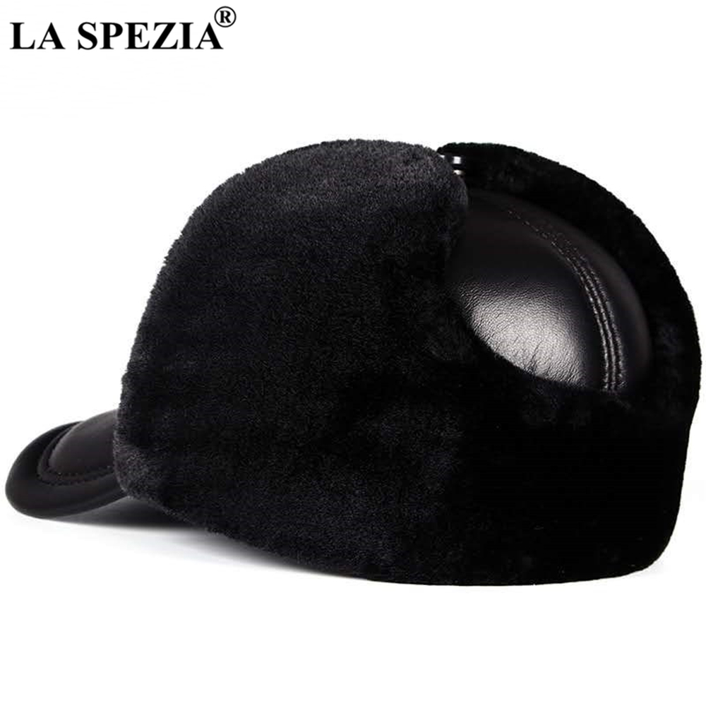 LA SPEZIA Winter Hat Men Genui - Winter Trapper Hat 评论和价格