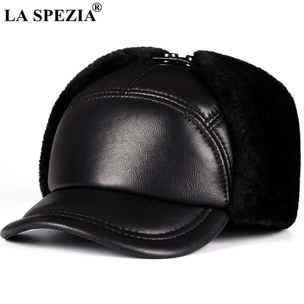 LA SPEZIA Winter Hat Men Genui - Winter Trapper Hat 评论和价格
