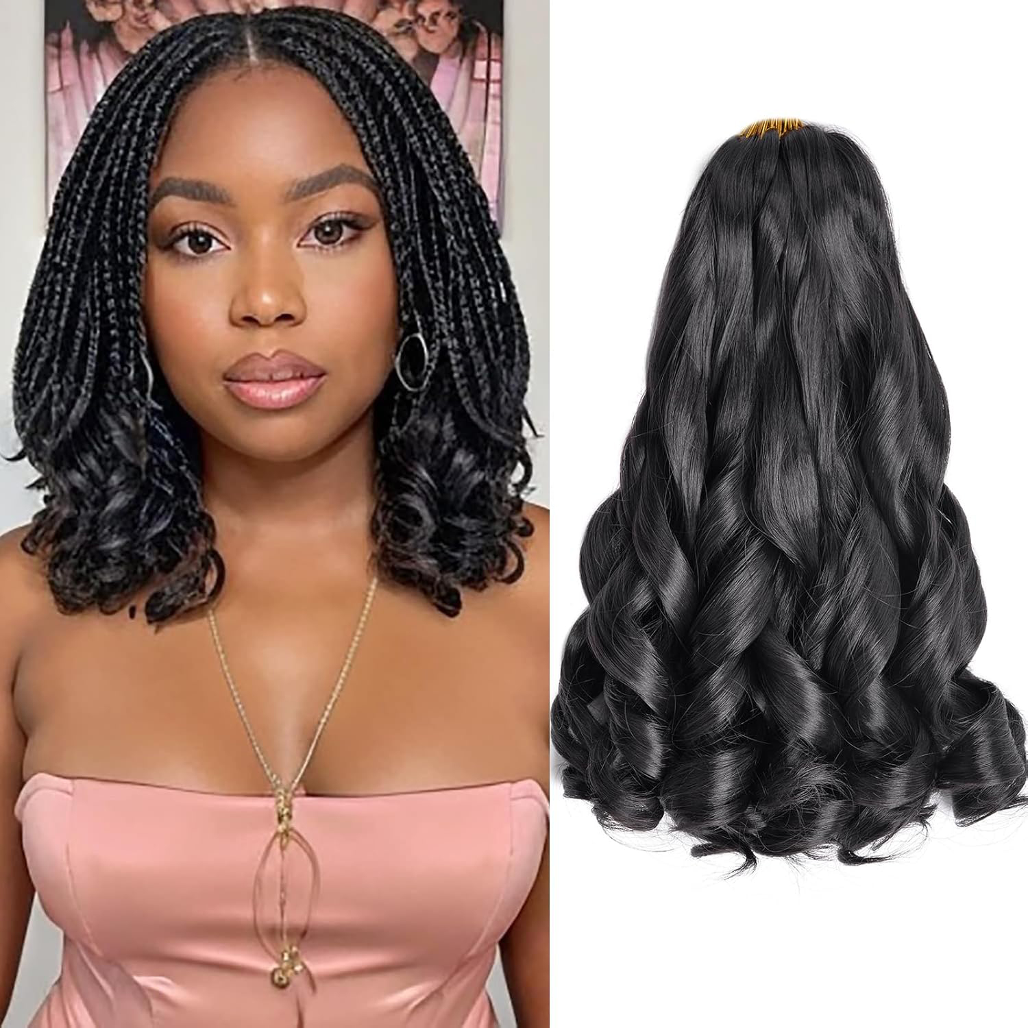 French Curly Braiding Hair 12/ - Beret French Wool 评论和价格