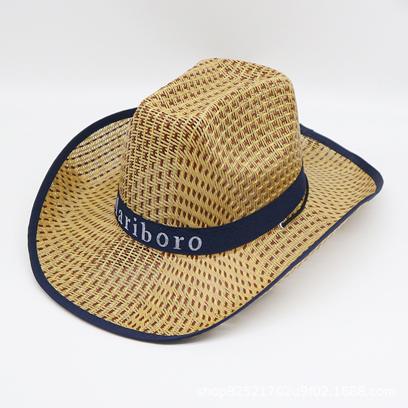 Men Retro Western Cowboy Summe - Cowboy Hat Straw 评论和价格