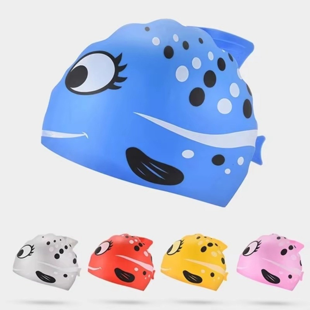 Cute Elastic Children's Swimmi - Swim Hat Silicone 评论和价格