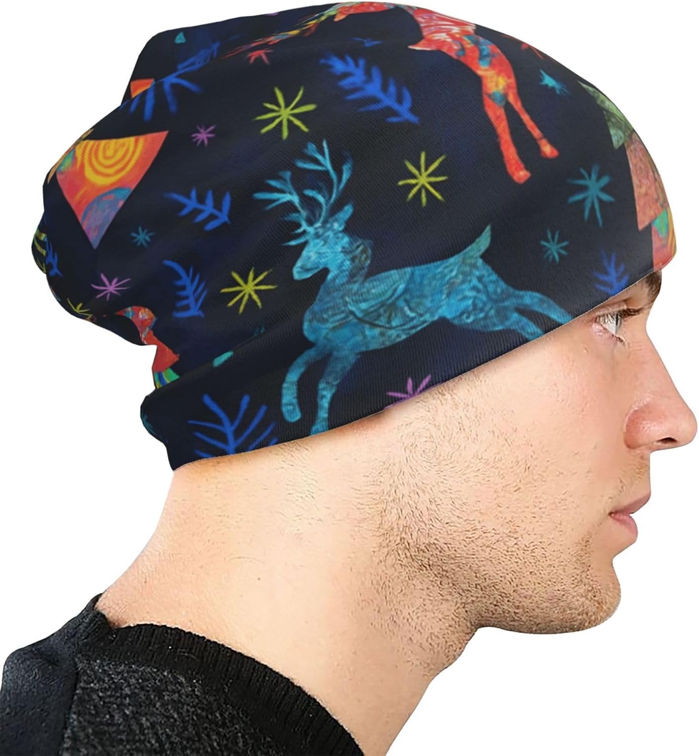 Colorful Candy Knitted Hats Cu - Beanie Cuffed Knit 评论和价格