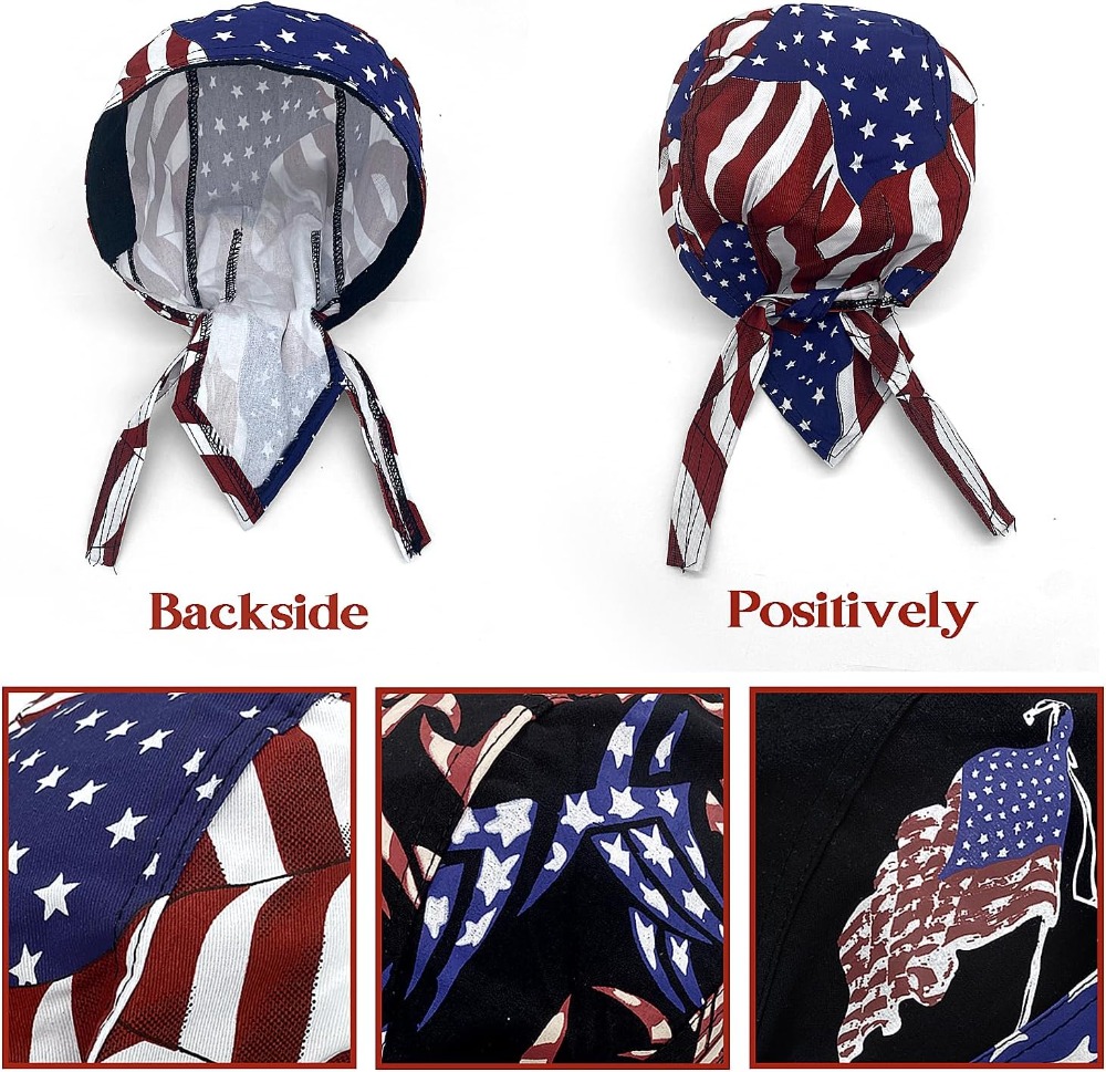 3 Pack Doo Rags for Men, Skull - Skull Cap Helmet Liner 评论和价格