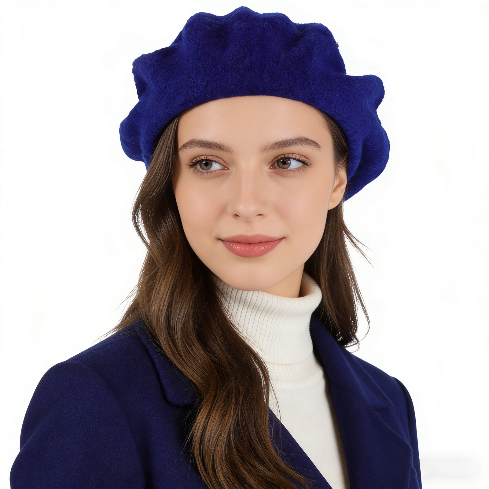 French Beret Hat for Women Nav - Beret French Wool 评论和价格