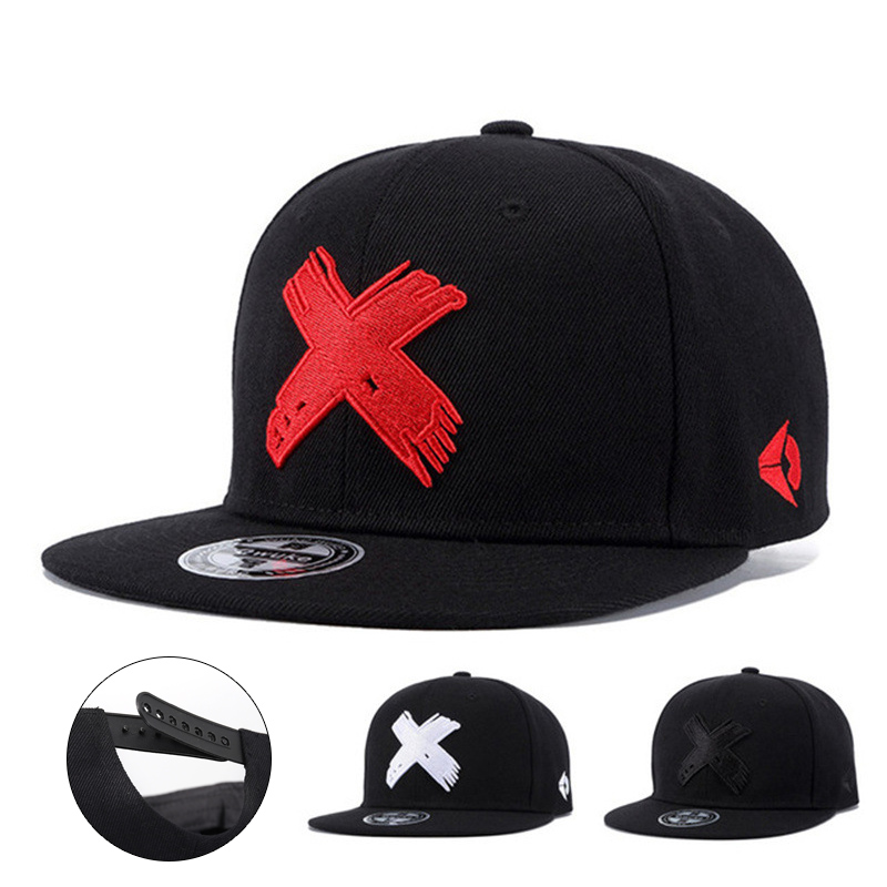 Letter X 3D Embroidered Flat-B - Snapback Hat Flat 评论和价格