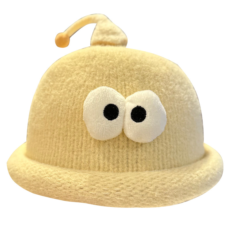 Playful Big-Eyed Garlic Knitte - Beanie Cuffed Knit 评论和价格