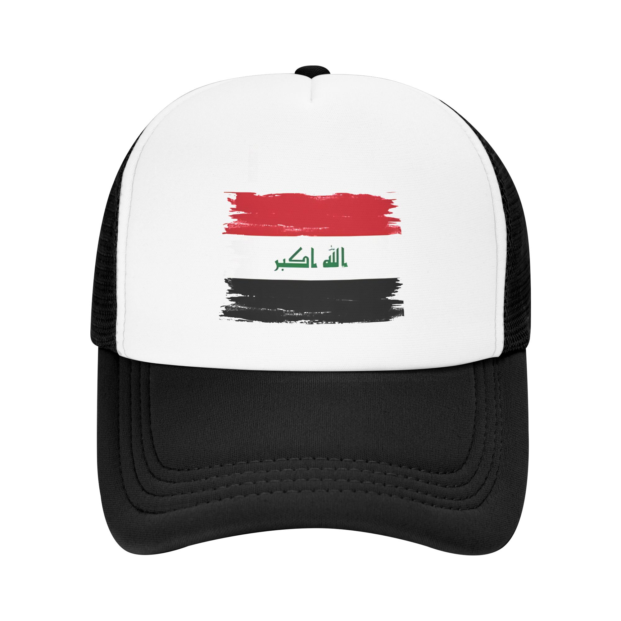 Mesh Sun Hats Iraq Flag Nation - Trucker Cap Mesh 评论和价格