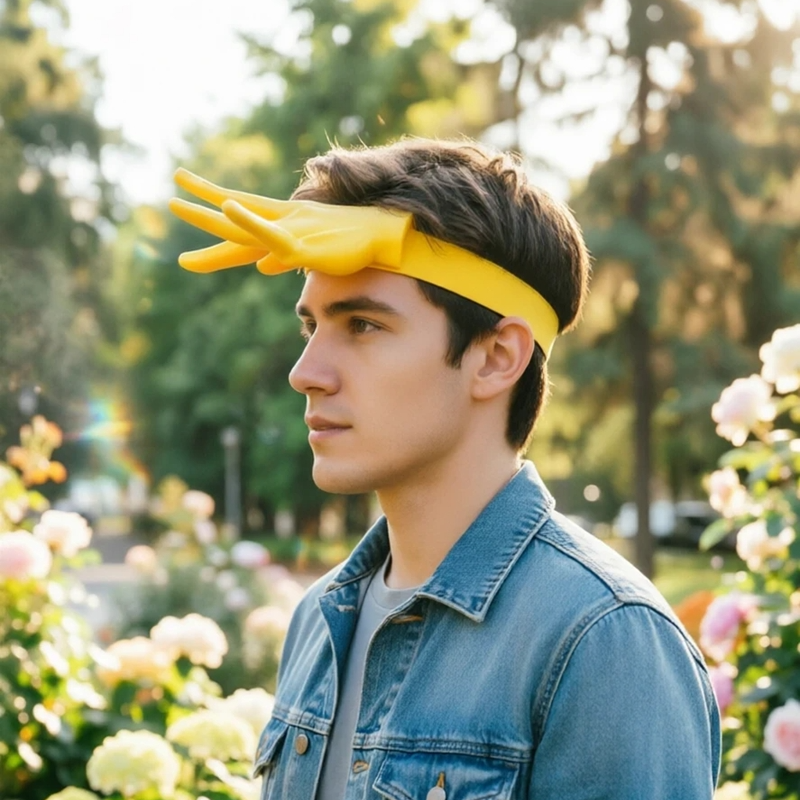 Funny Double-palm Sun Hat Adju - Visor Sun Hat 评论和价格