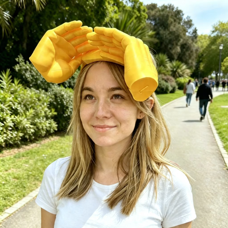 Funny Double-palm Sun Hat Adju - Visor Sun Hat 评论和价格