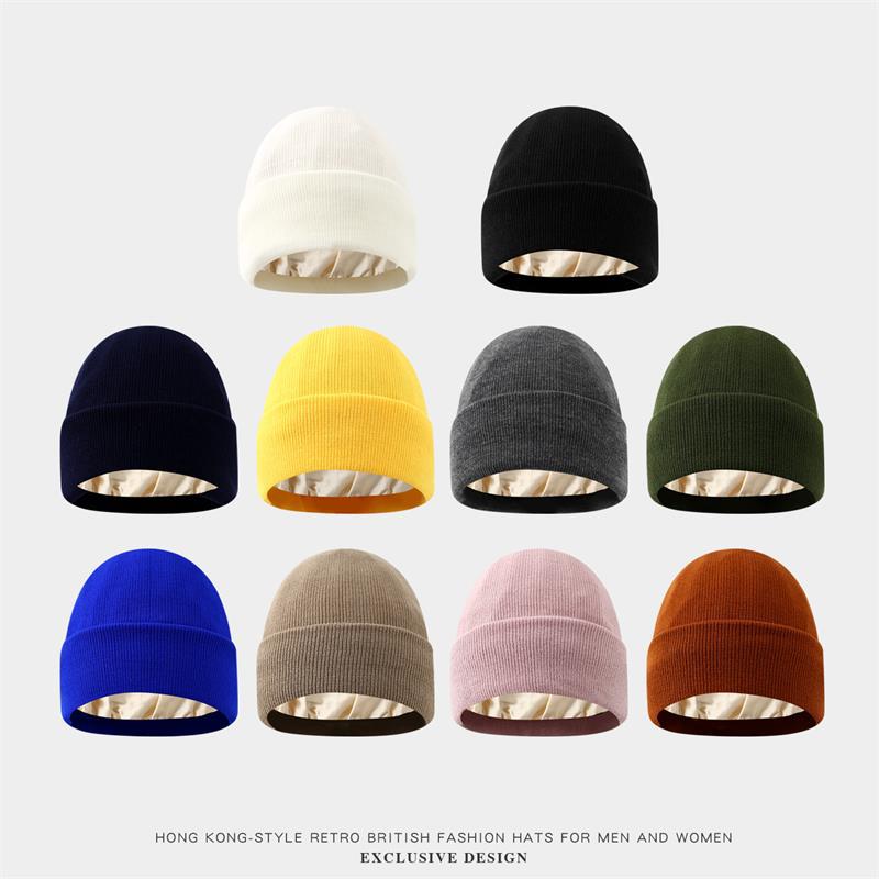 Unisex Satin Lined Anti Static - Beanie Cuffed Knit 评论和价格