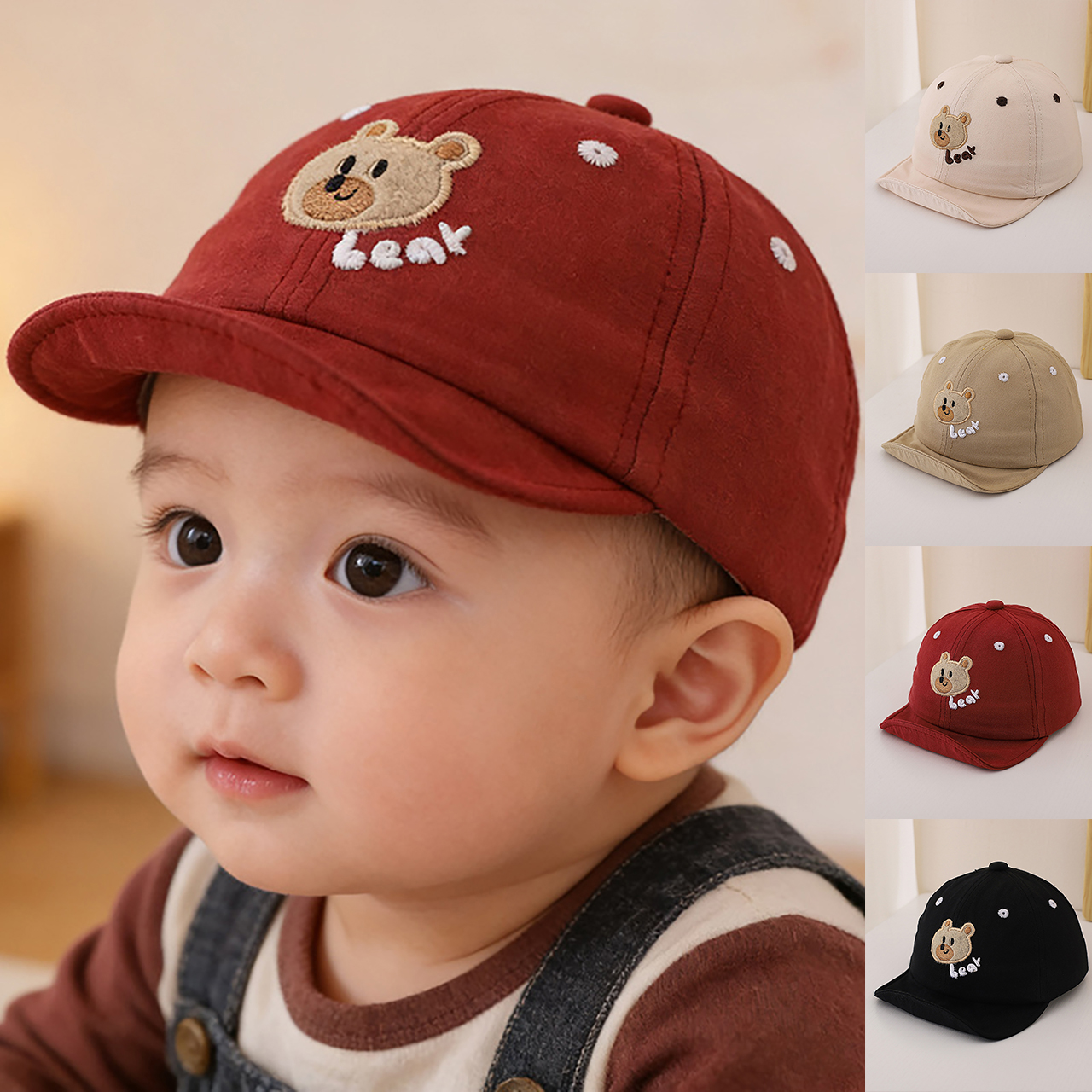 Cute Baby Peaked Hat Soft Brim - Visor Sun Hat 评论和价格