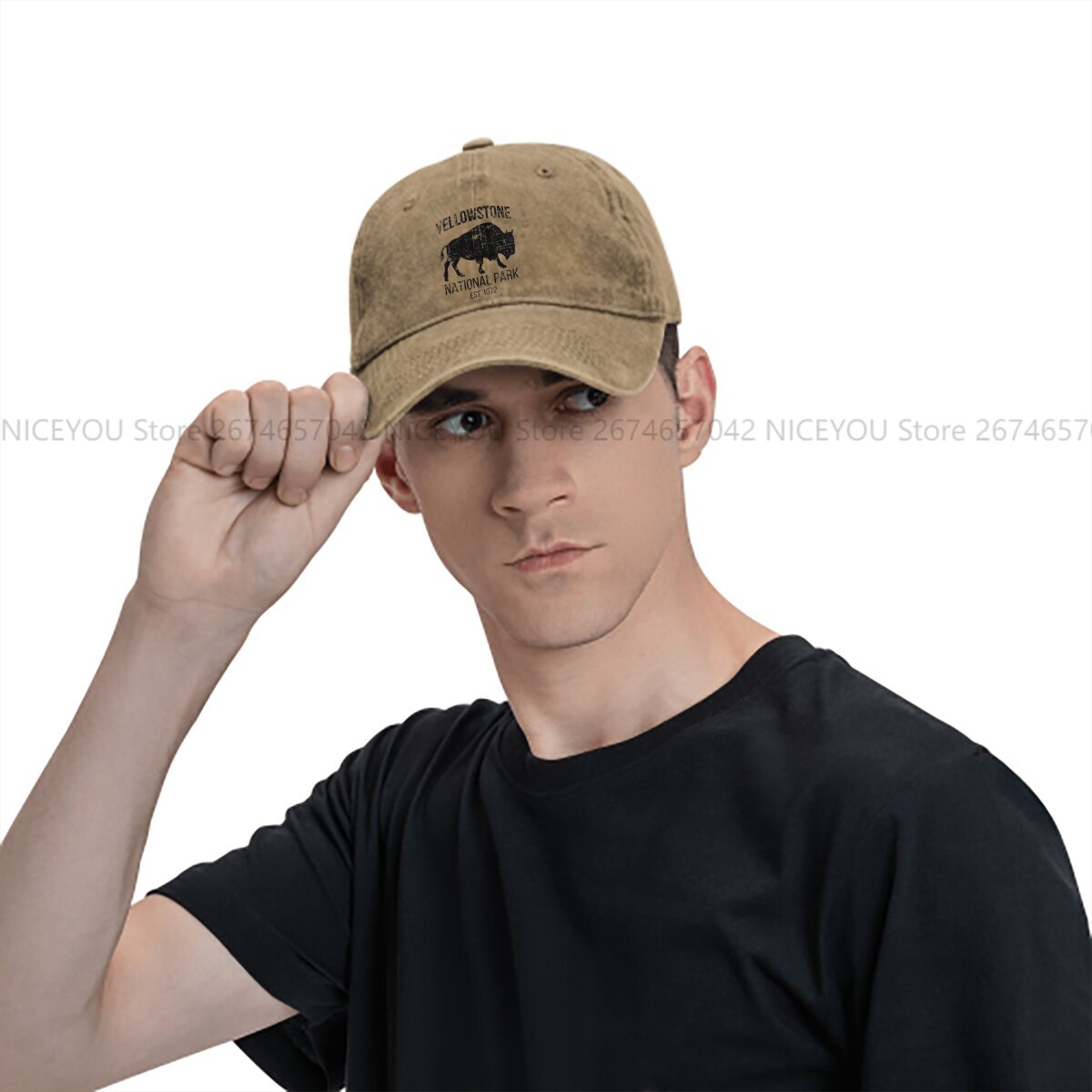 Washed Men's Baseball Cap Buff - Golf Cap Dad 评论和价格