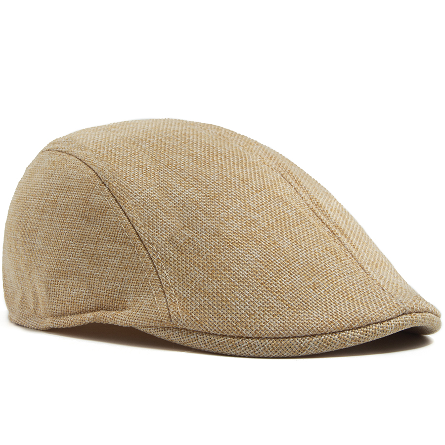 Men's Linen Flat Cap Spring Su - Newsboy Cap Ivy 评论和价格