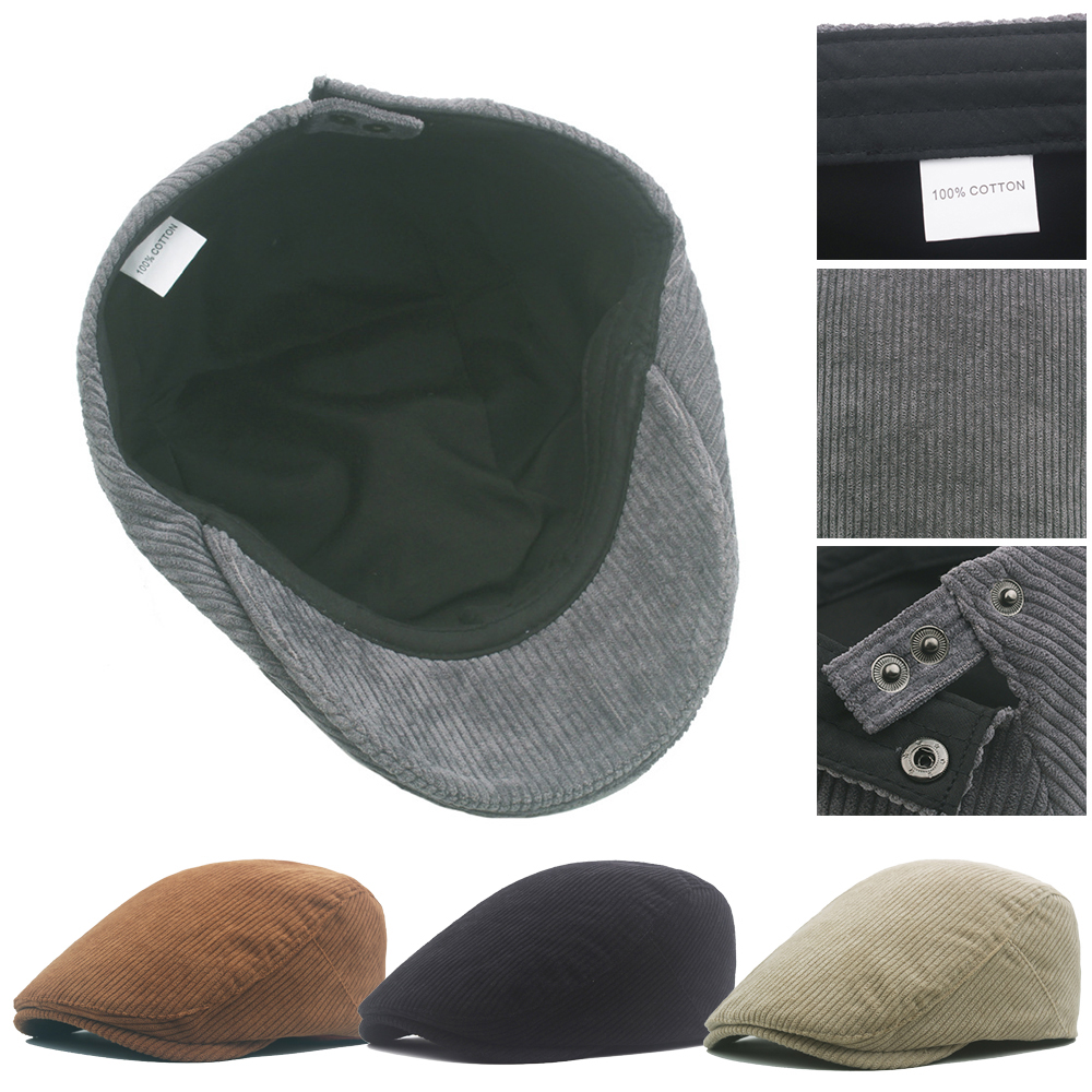 New Beret Corduroy Ivy Cap Hat - Newsboy Cap Ivy 评论和价格