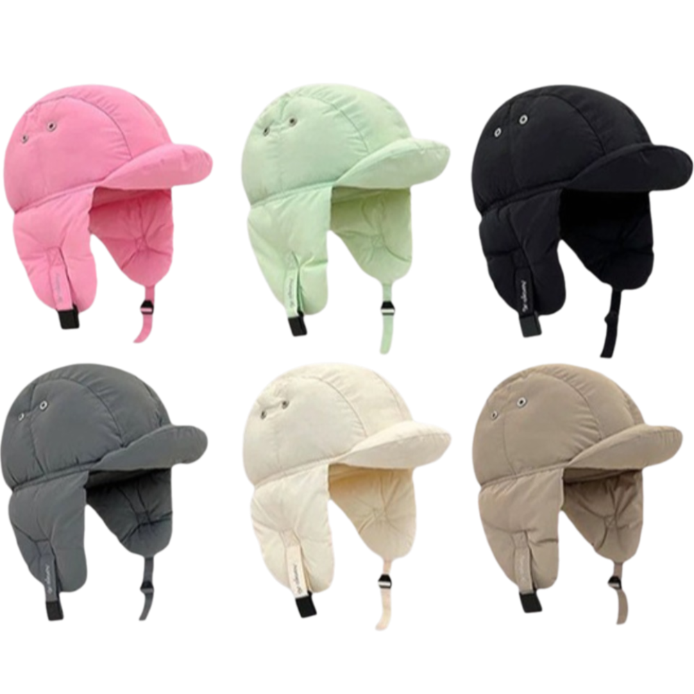 Solid Color Padded Bomber Hats - Trapper Hat Ear Flap 评论和价格