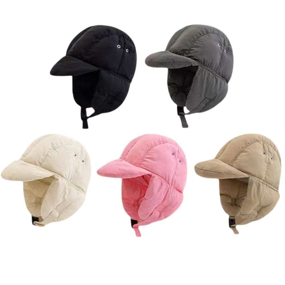 Solid Color Padded Bomber Hats - Trapper Hat Ear Flap 评论和价格