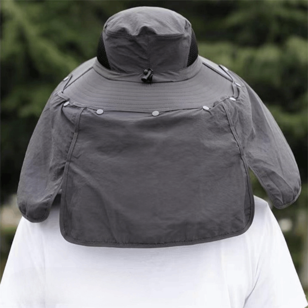 Removable Cloth Men Sun Hat Bi - Bucket Hat Cotton 评论和价格
