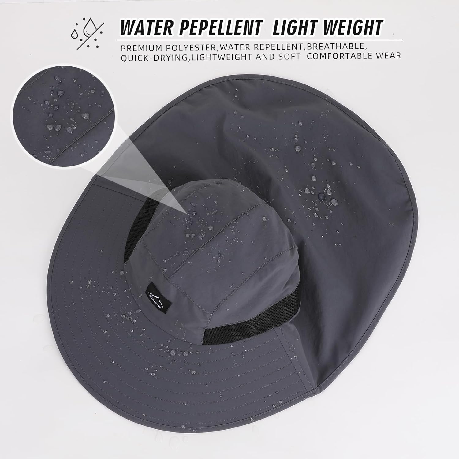 UPF50+ Sun Hat with Neck Flap, - Sun Hat Wide Brim 评论和价格