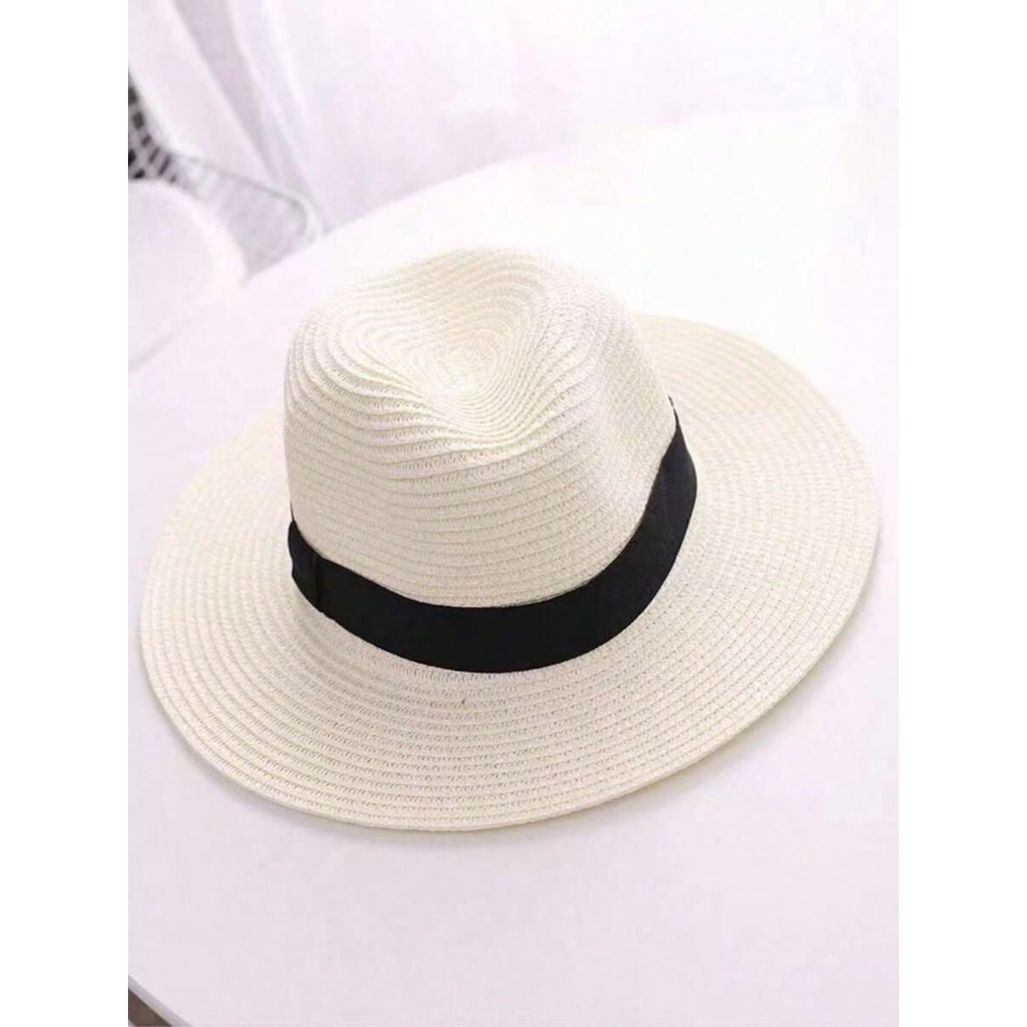 1 X Jazz Style Panama Hat with - Cowboy Hat Straw 评论和价格