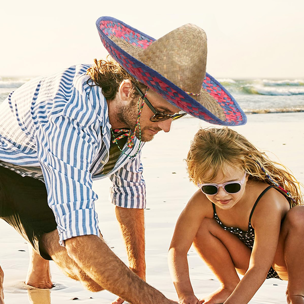 Mexican Sombrero Hat Straw Wea - Sun Hat Wide Brim 评论和价格