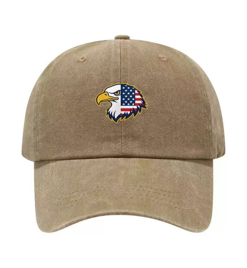 USA Bald Eagle Printed Washed  - Golf Cap Dad 评论和价格