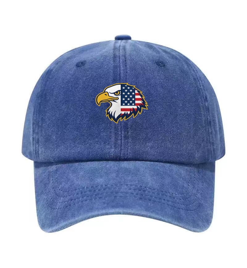 USA Bald Eagle Printed Washed  - Golf Cap Dad 评论和价格
