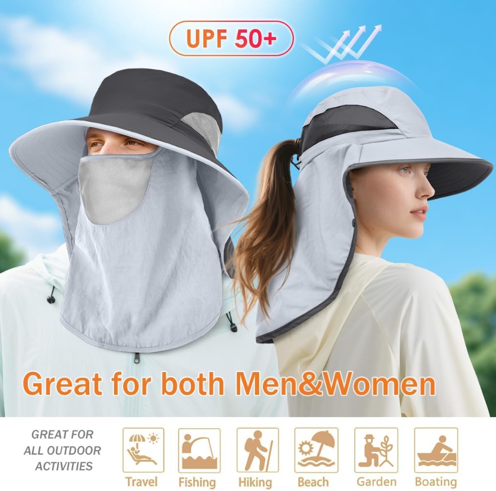 Men&Women Wide Brim Fishing Po - Sun Hat Wide Brim 评论和价格