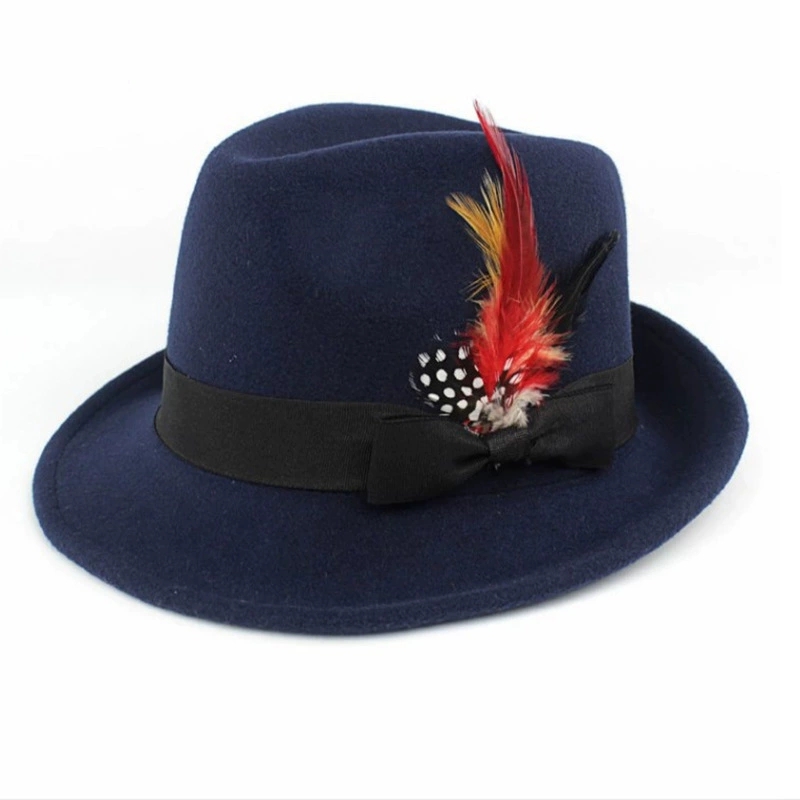 Hot-Selling Feather Top Hat Br - Fedora Hat Wool 评论和价格